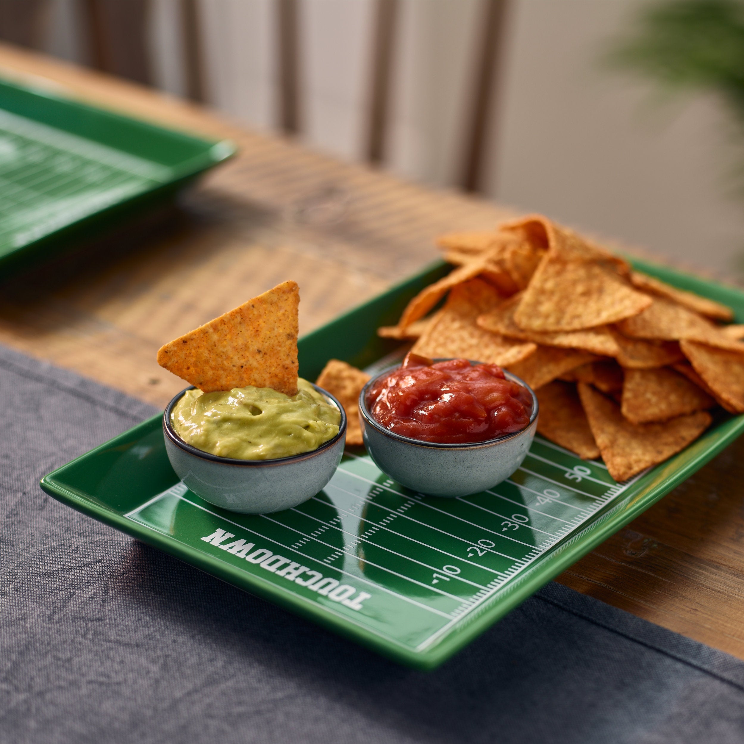 Football Teller salzige Snacks