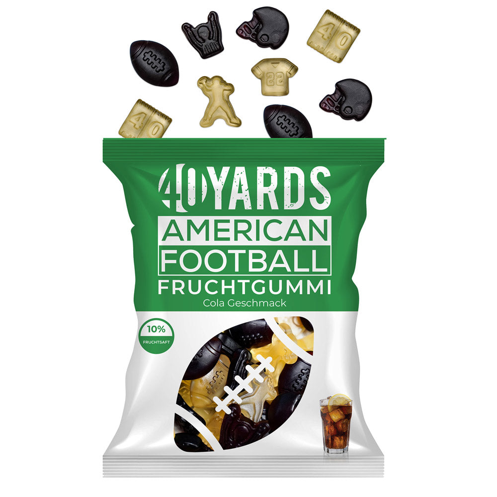 40YARDS American Football Fruchtgummi Cola Geschmack