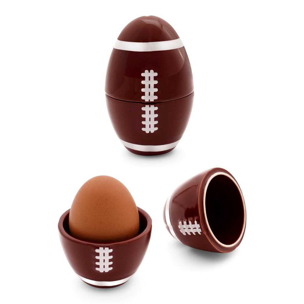 40YARDS American Football Eierbecher aus Keramik mit Deckel