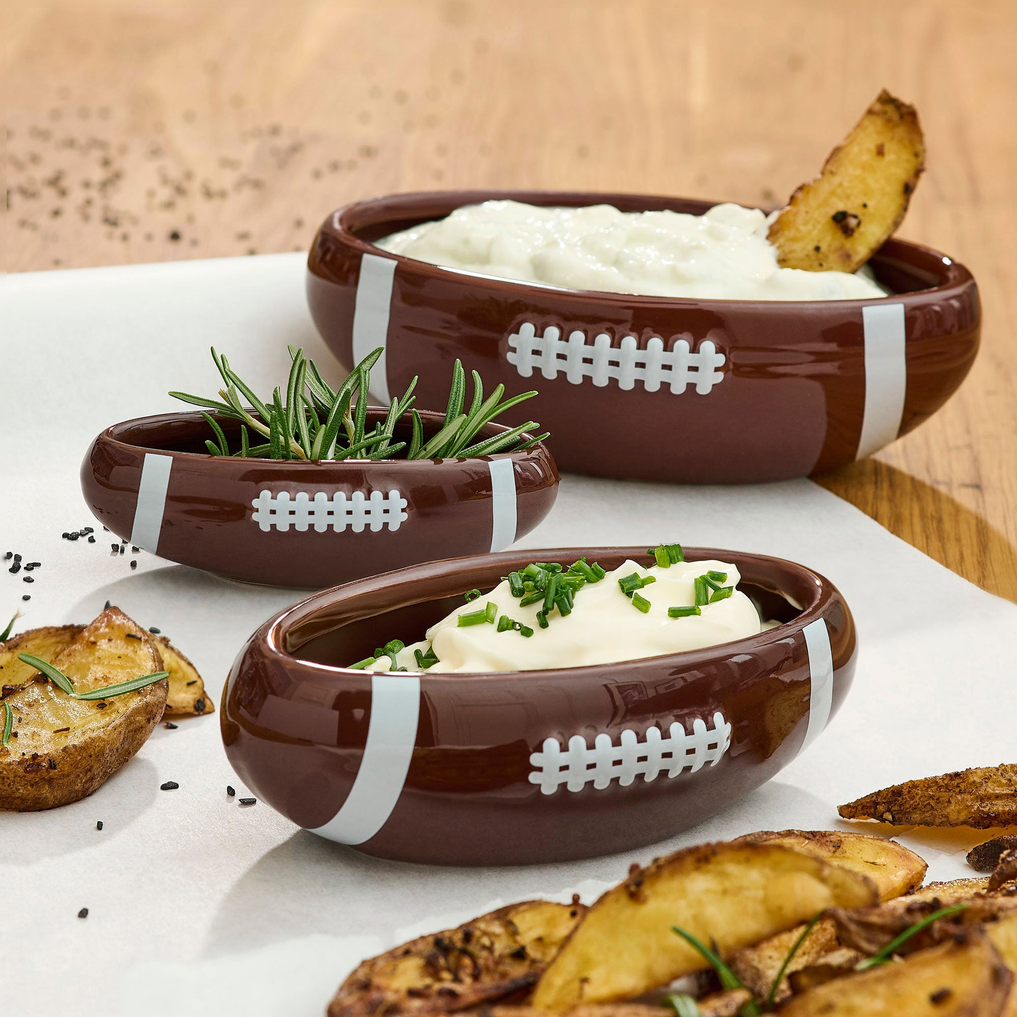 American Football Schale für Dips & Saucen