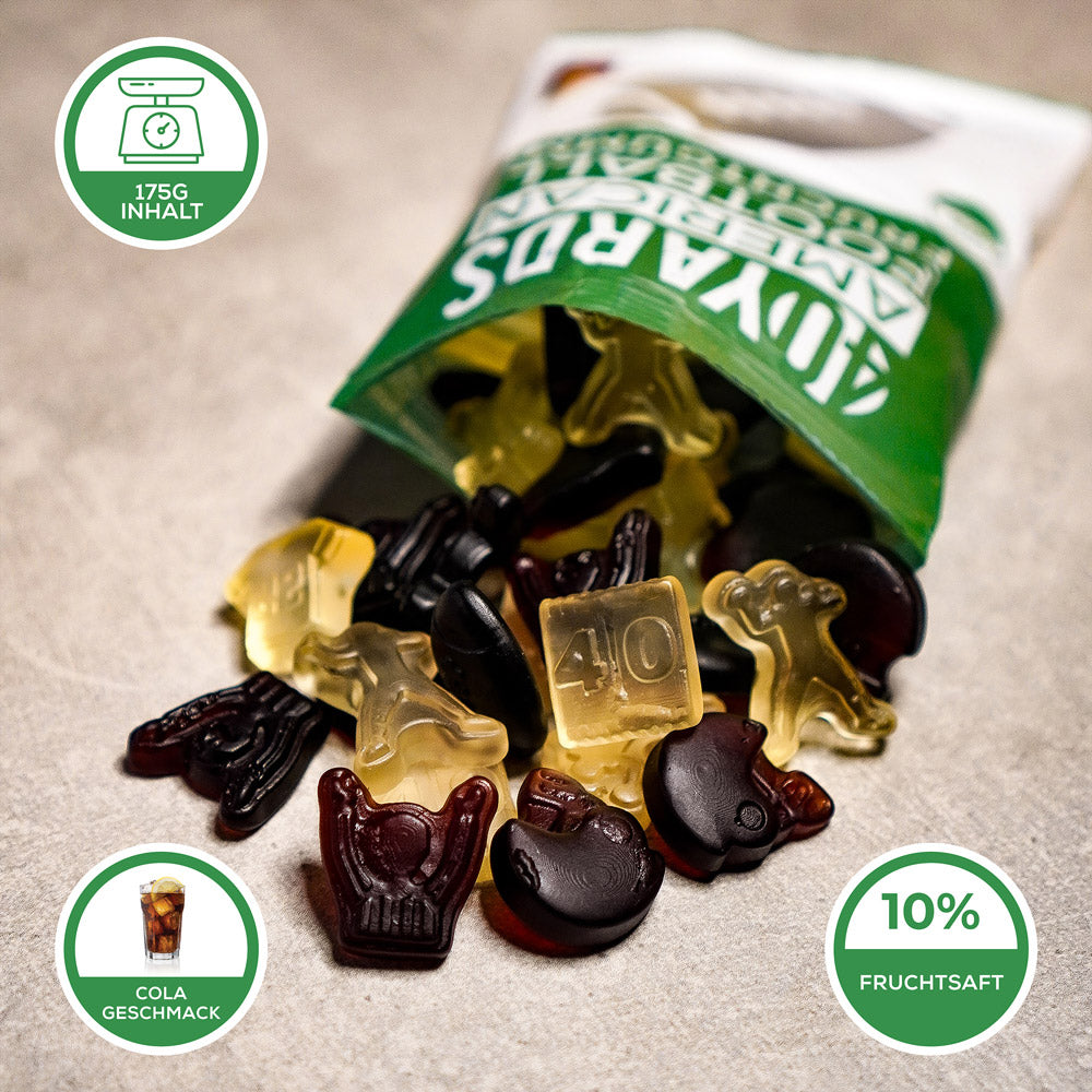 American Football Fruchtgummi Cola
