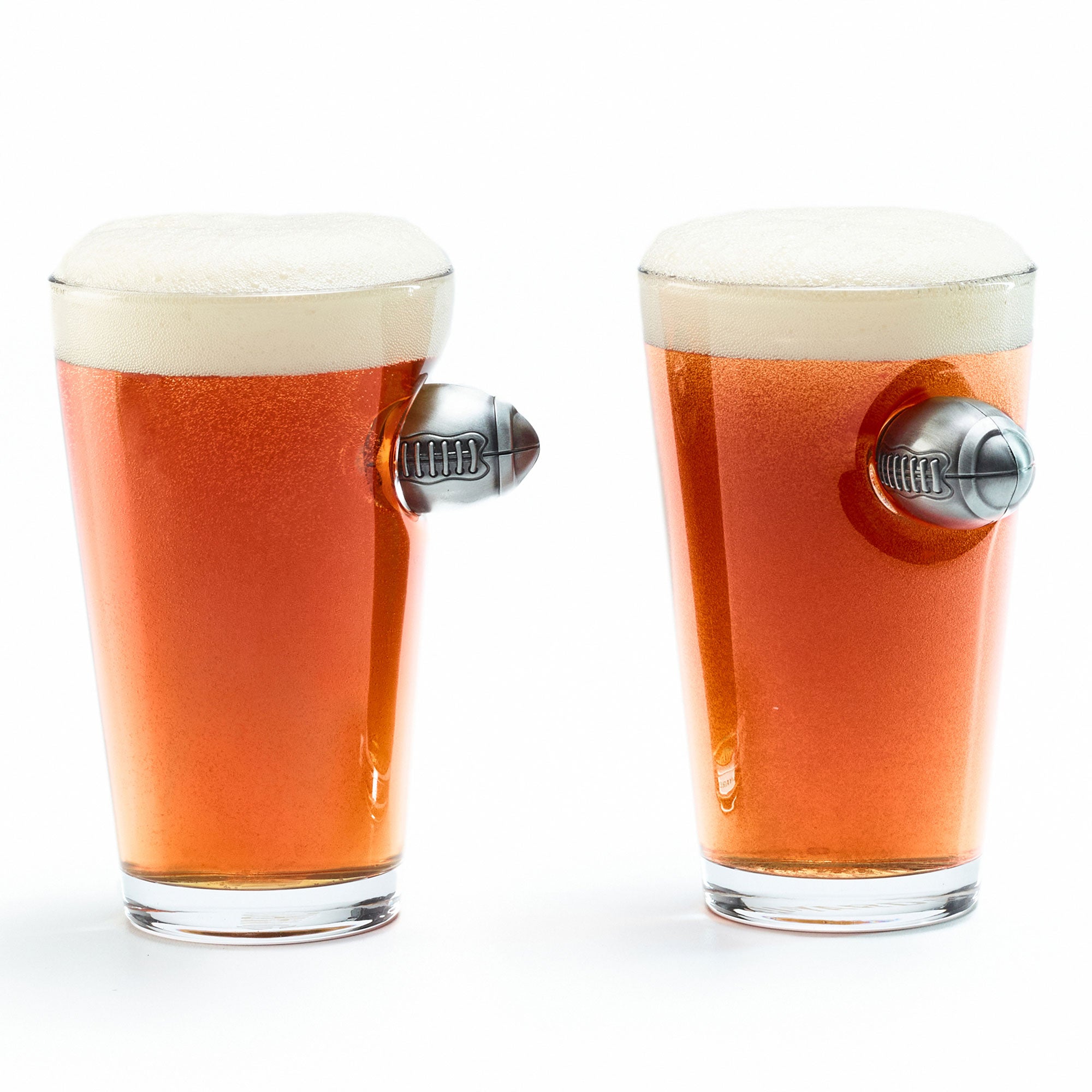 40YARDS American Football Pint Gläser mit Metall Football