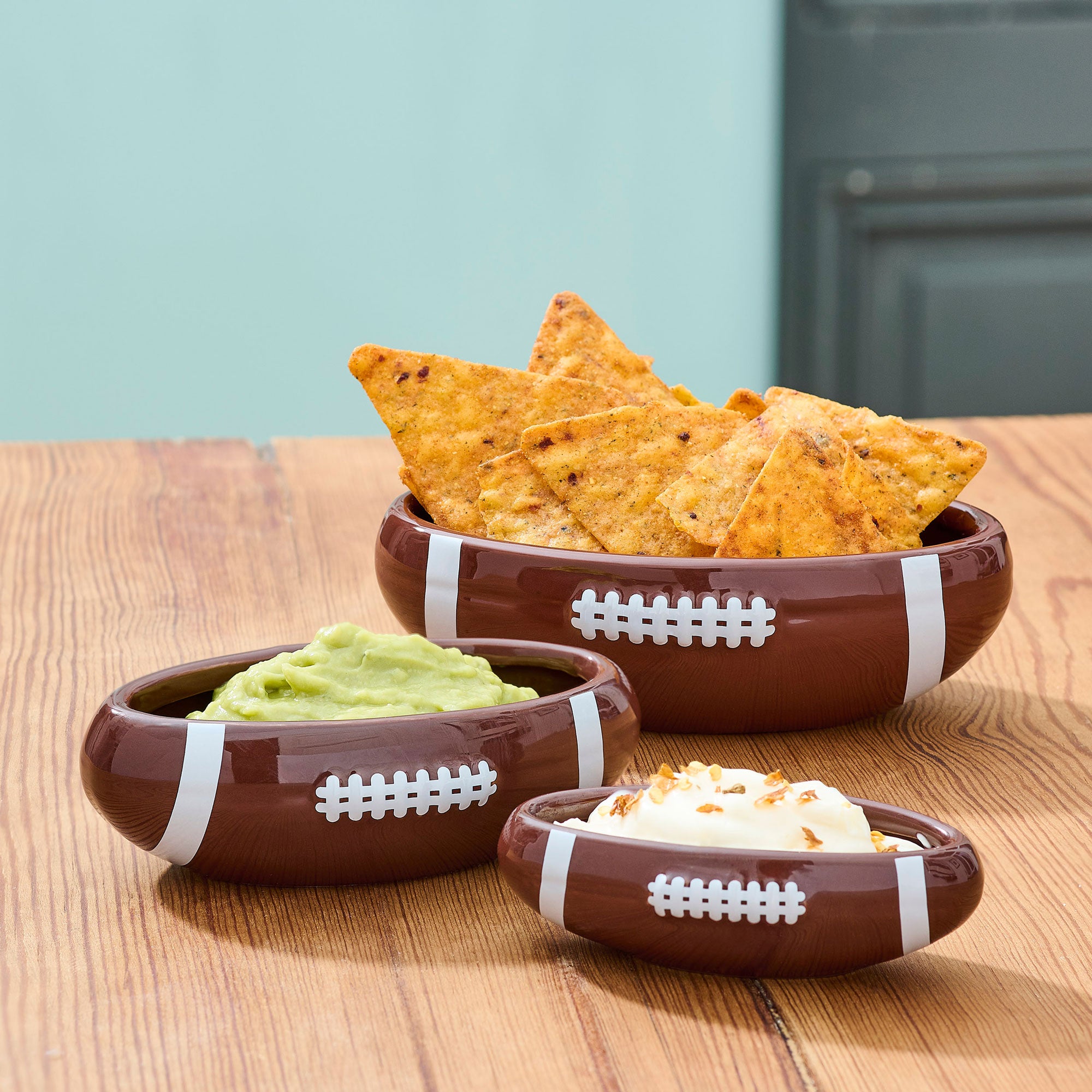 American Football Schüsseln für Chips & Dips