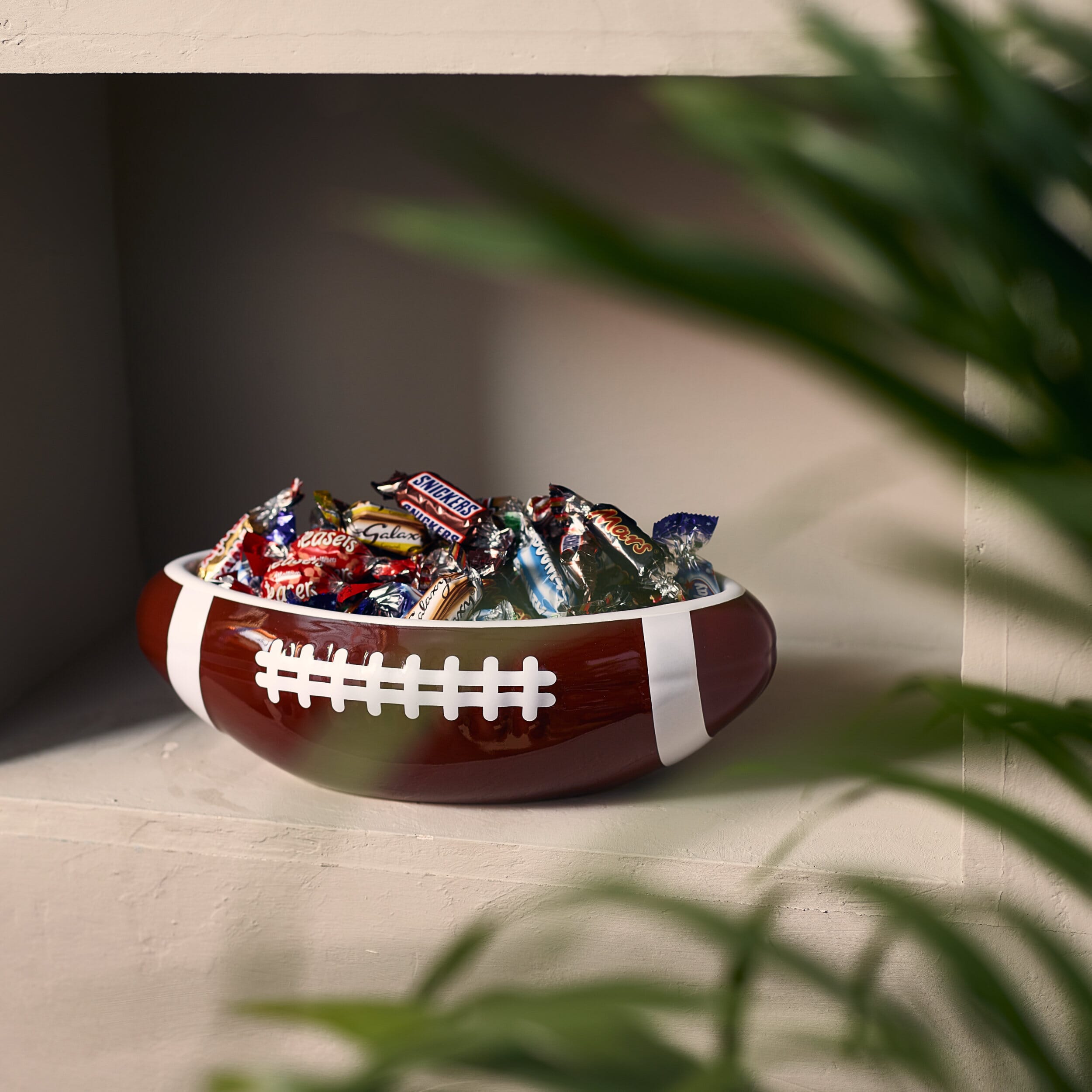 Football Schüssel mit Snacks