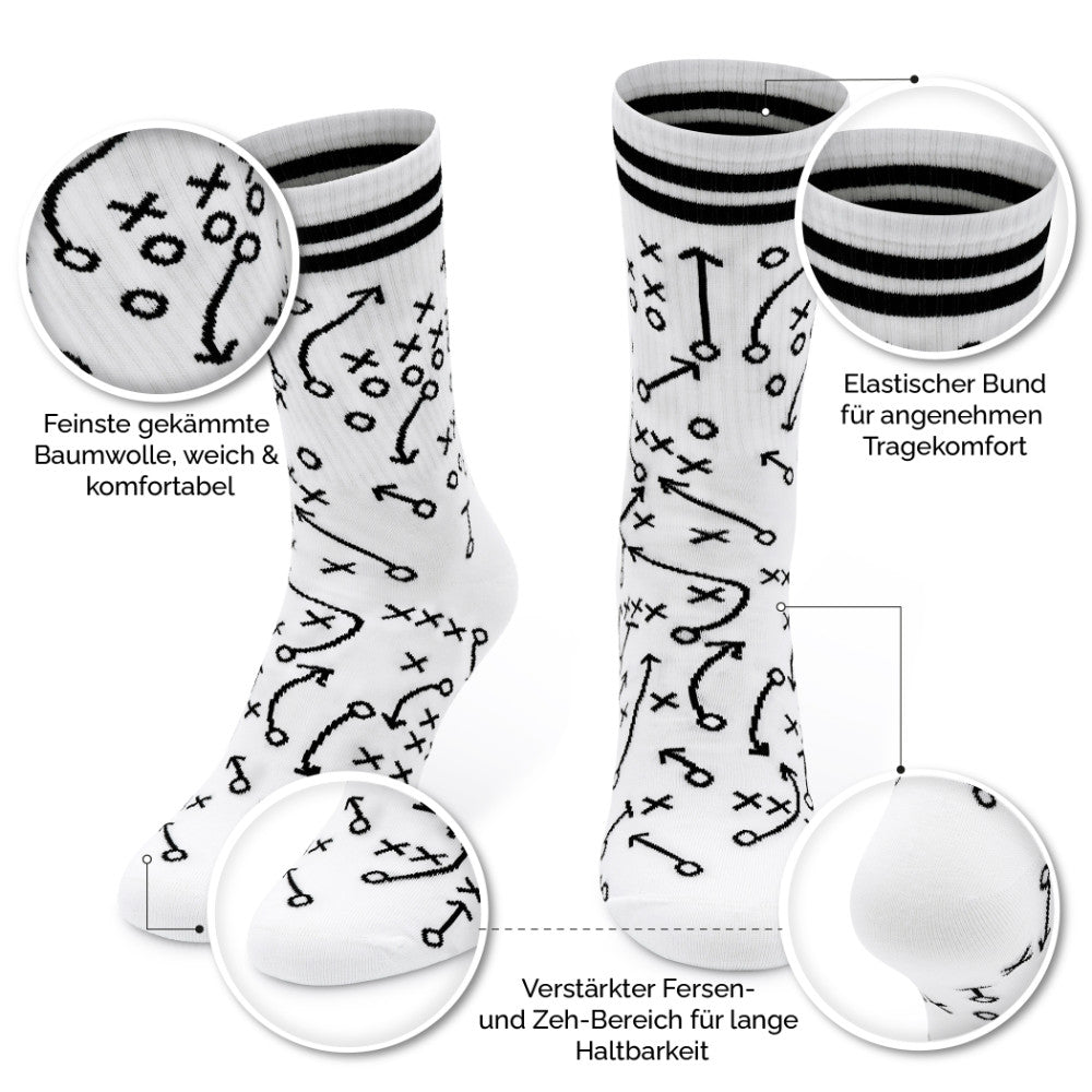 American Football Socken aus Baumwolle