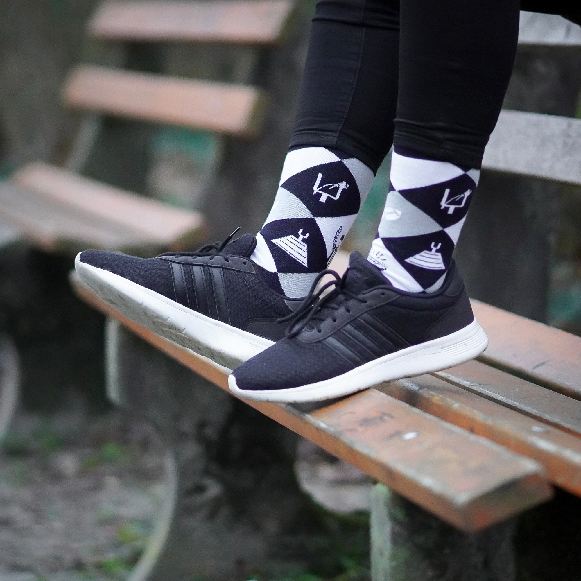 American Football Icons Socken auf Bank