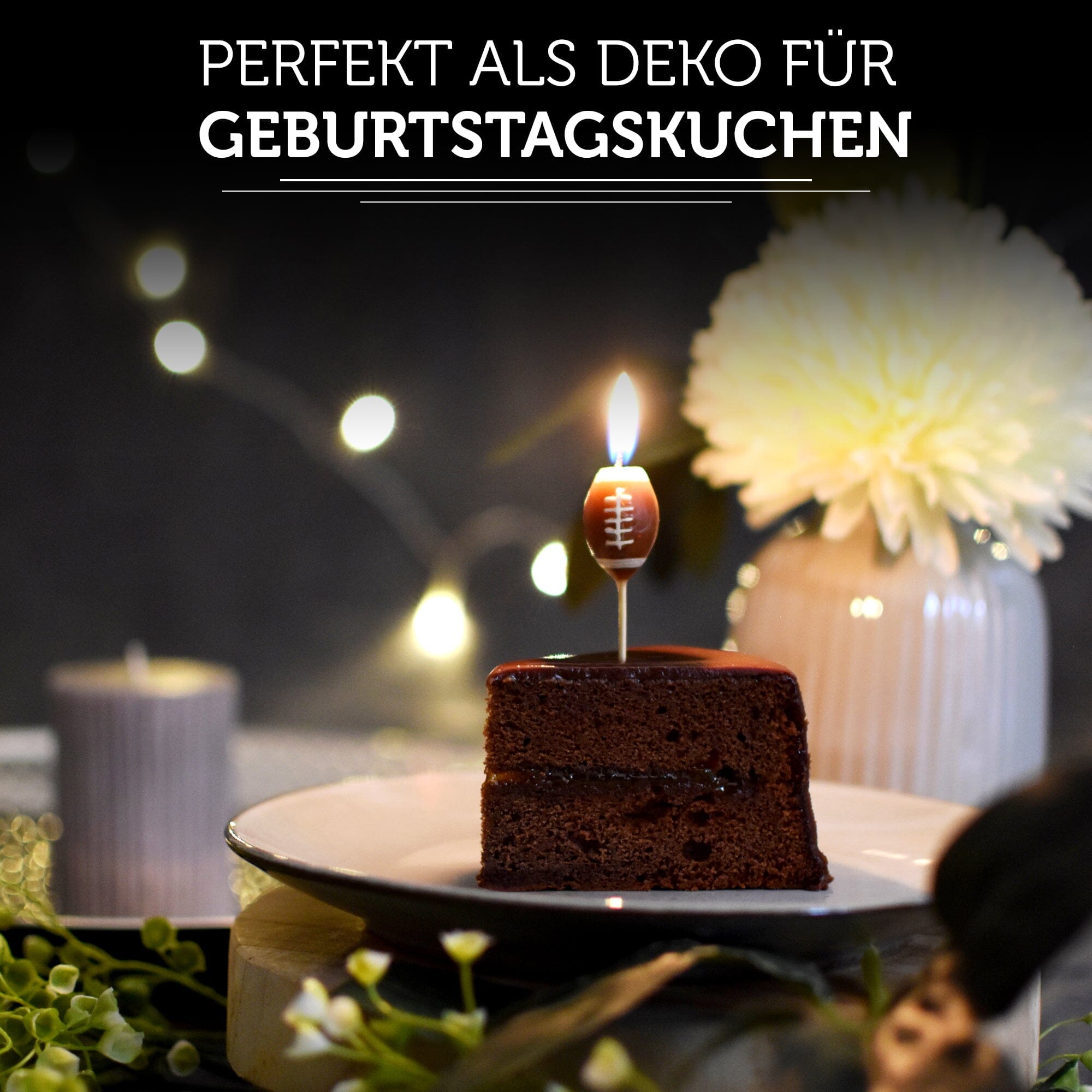 Football Geburtstagskerzen als Deko