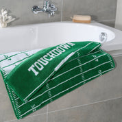 Grünes American Football Badetuch Gridiron