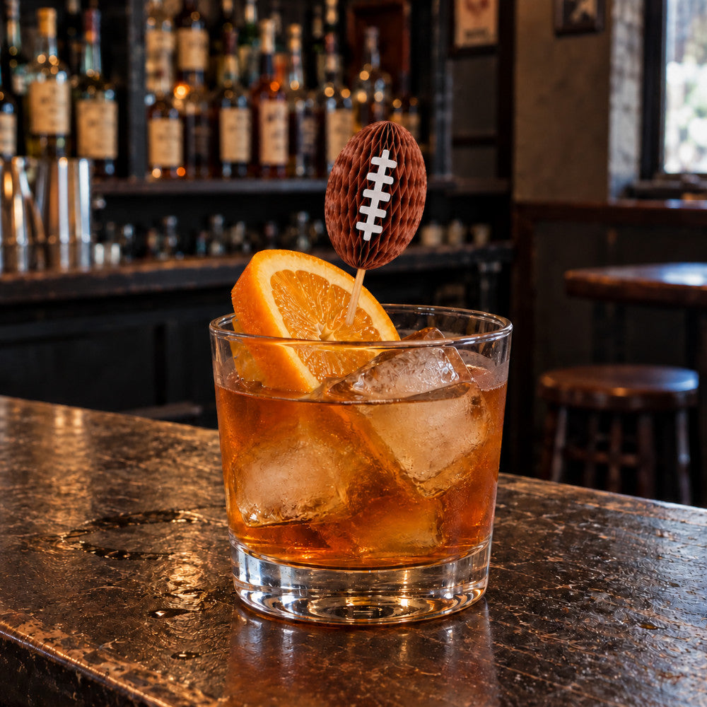 3D American Football Cocktailspieße Honeycomb