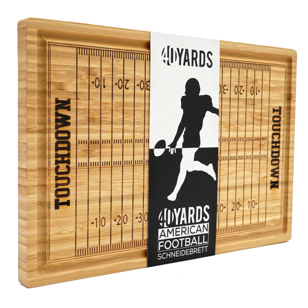 40YARDS American Football Schneidebrett aus Bambus