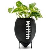 American Football Blumentopf schwarz