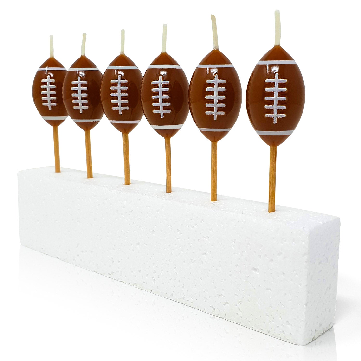 40YARDS American Football Kerzen, 6er-Set