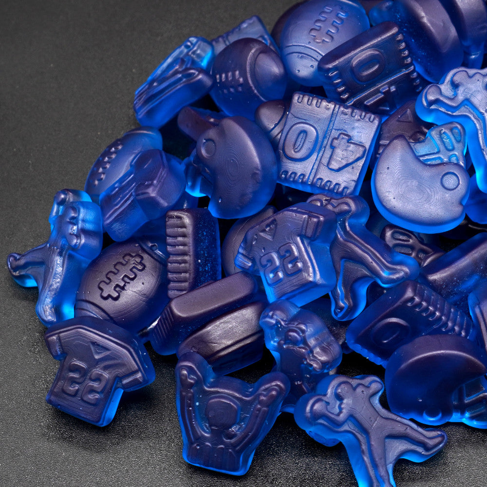 American Football Fruchtgummi blau