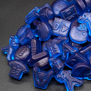 American Football Fruchtgummi blau