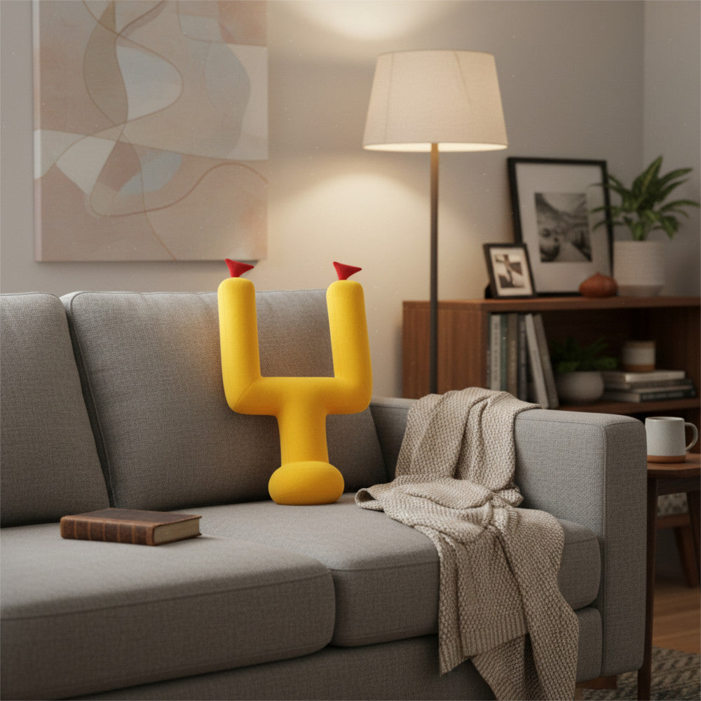 American Football Torpfosten Kissen auf Couch