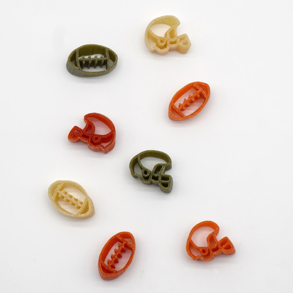 Bunte American Football Nudeln