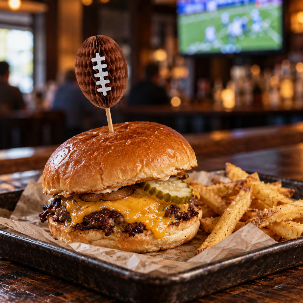 American Football Burgerspieße 3D