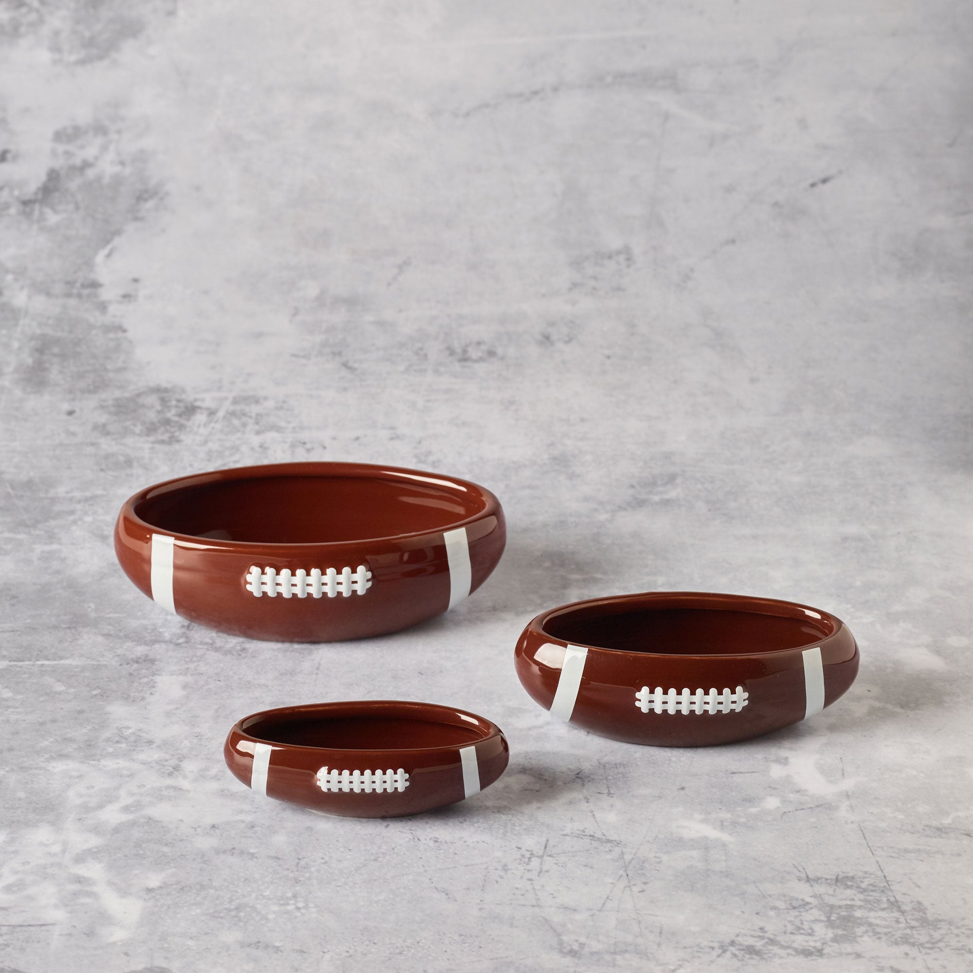 40YARDS American Football Snack- & Dipschalen, 3er-Set