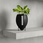 Echter Football Blumentopf schwarz