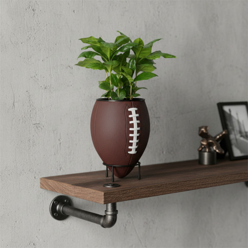 Echter American Football Pflanztopf braun