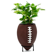 Football Blumentopf in braun