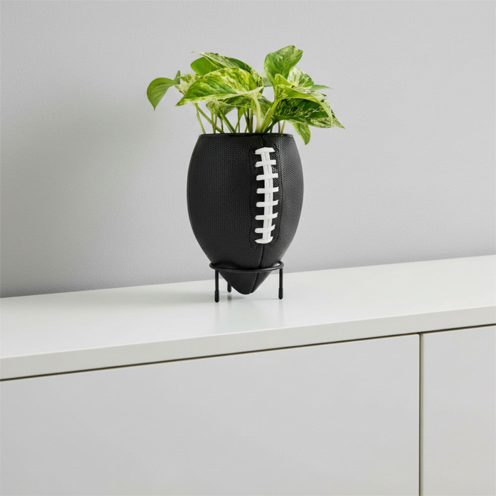 American Football Blumentopf DIY schwarz