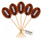American Football Cocktail Spieße Wabenpapier