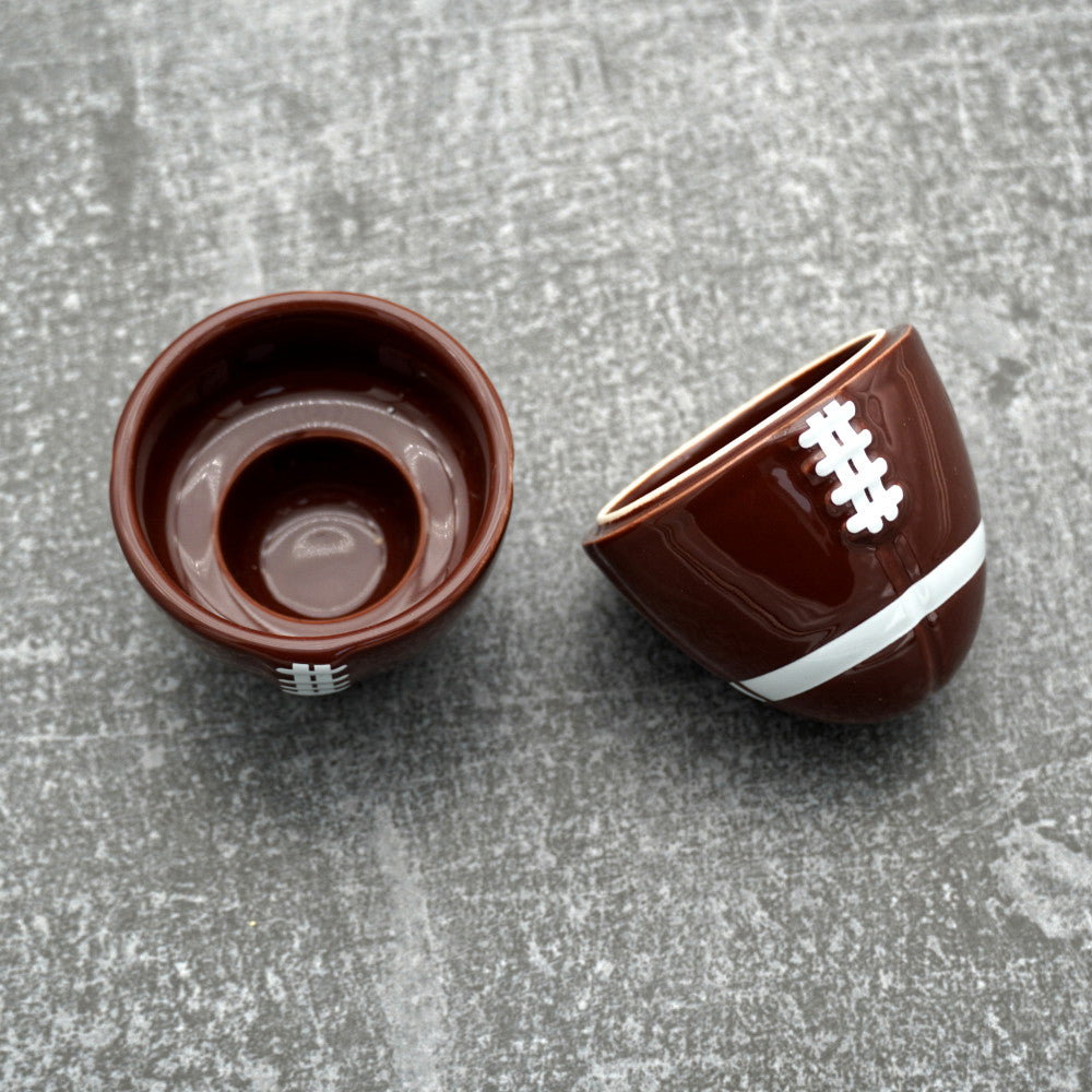 American Football Eierbecher mit Deckel