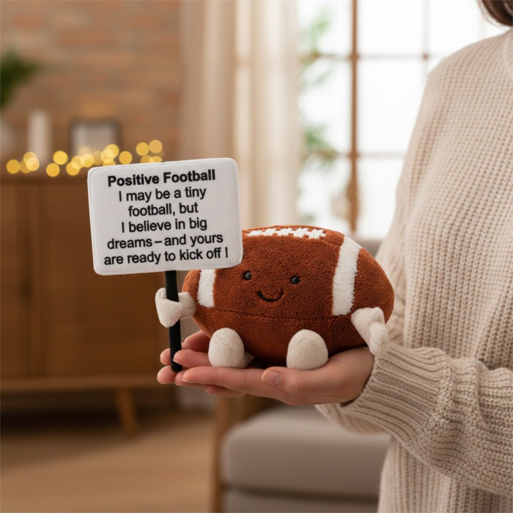 Football Glücksbringer mit Motivationsschild