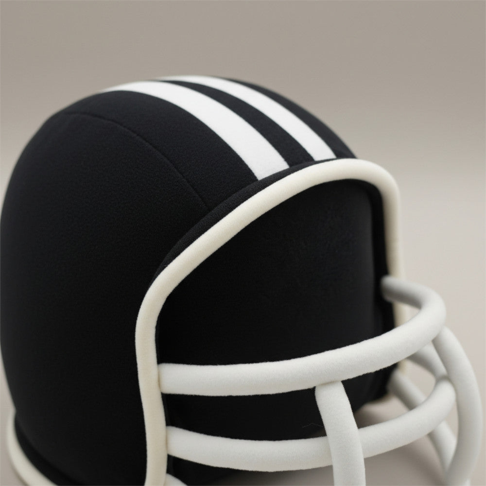 Football Helm Kissen Schwarz Weiß