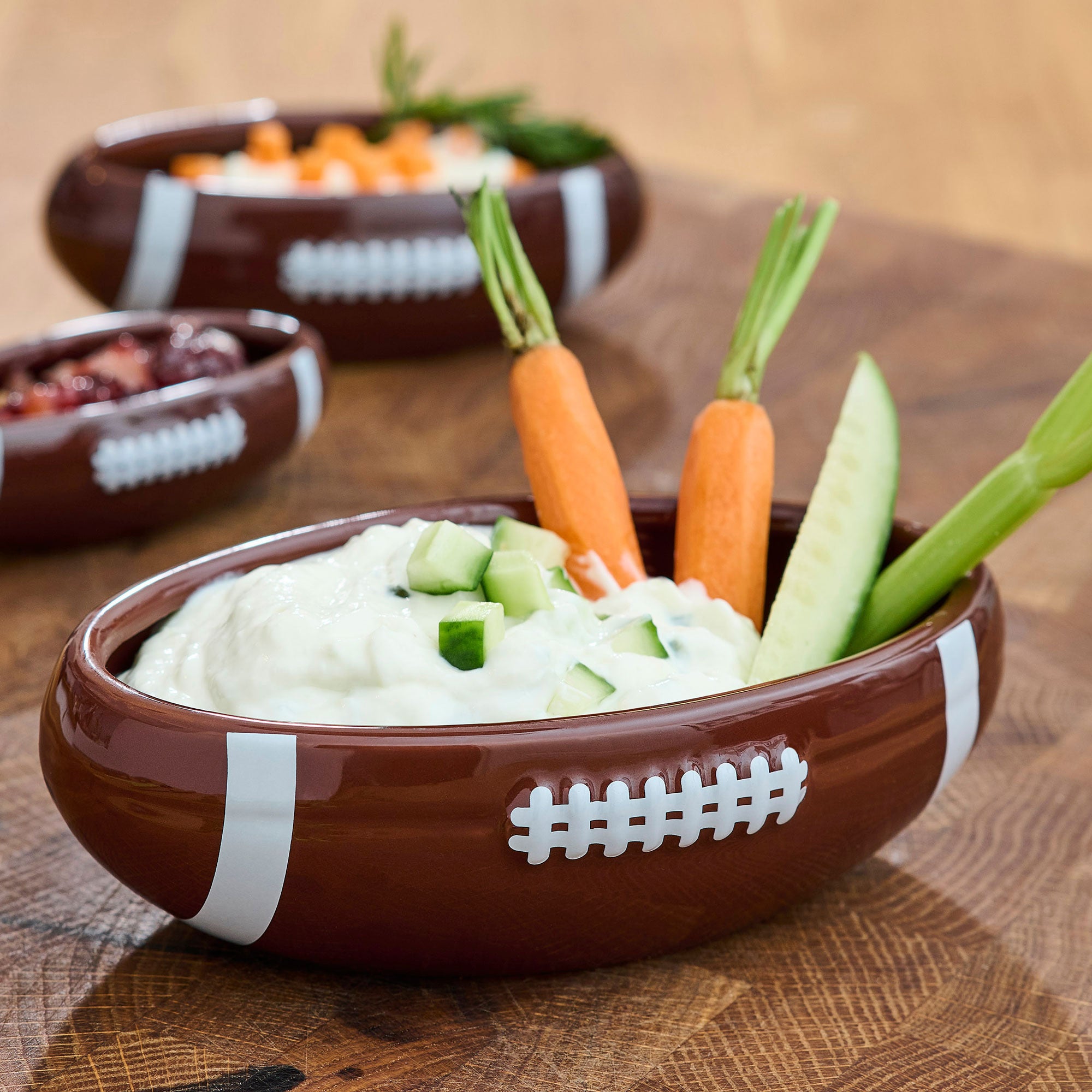 40YARDS American Football Snack- & Dipschalen / Schüsseln (3 Stück)
