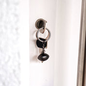 Schwarzer Football Schlüsselanhänger Metall