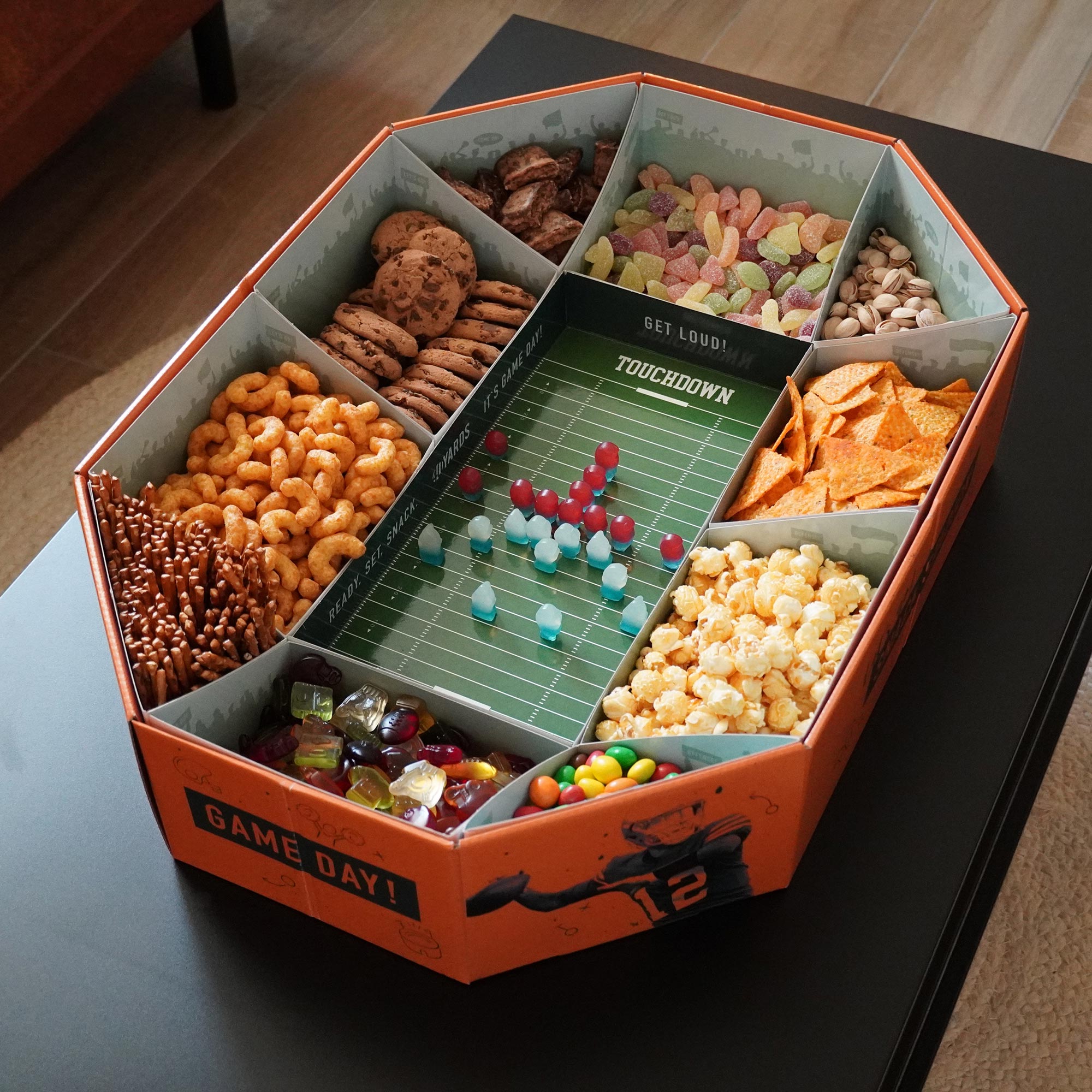 Football Stack Box 40YARDS American Football Snack Stadium – Großes XXL Snack Stadion (61 ...
