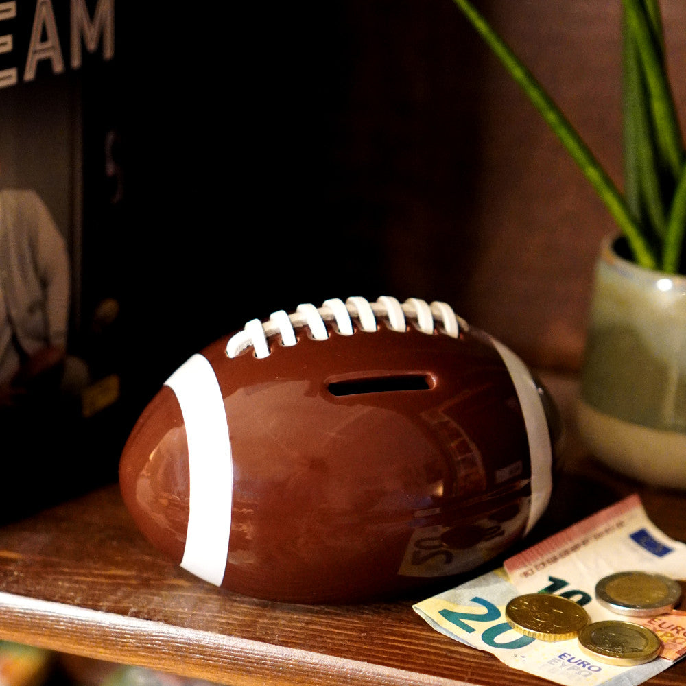 American Football Spardose Keramik