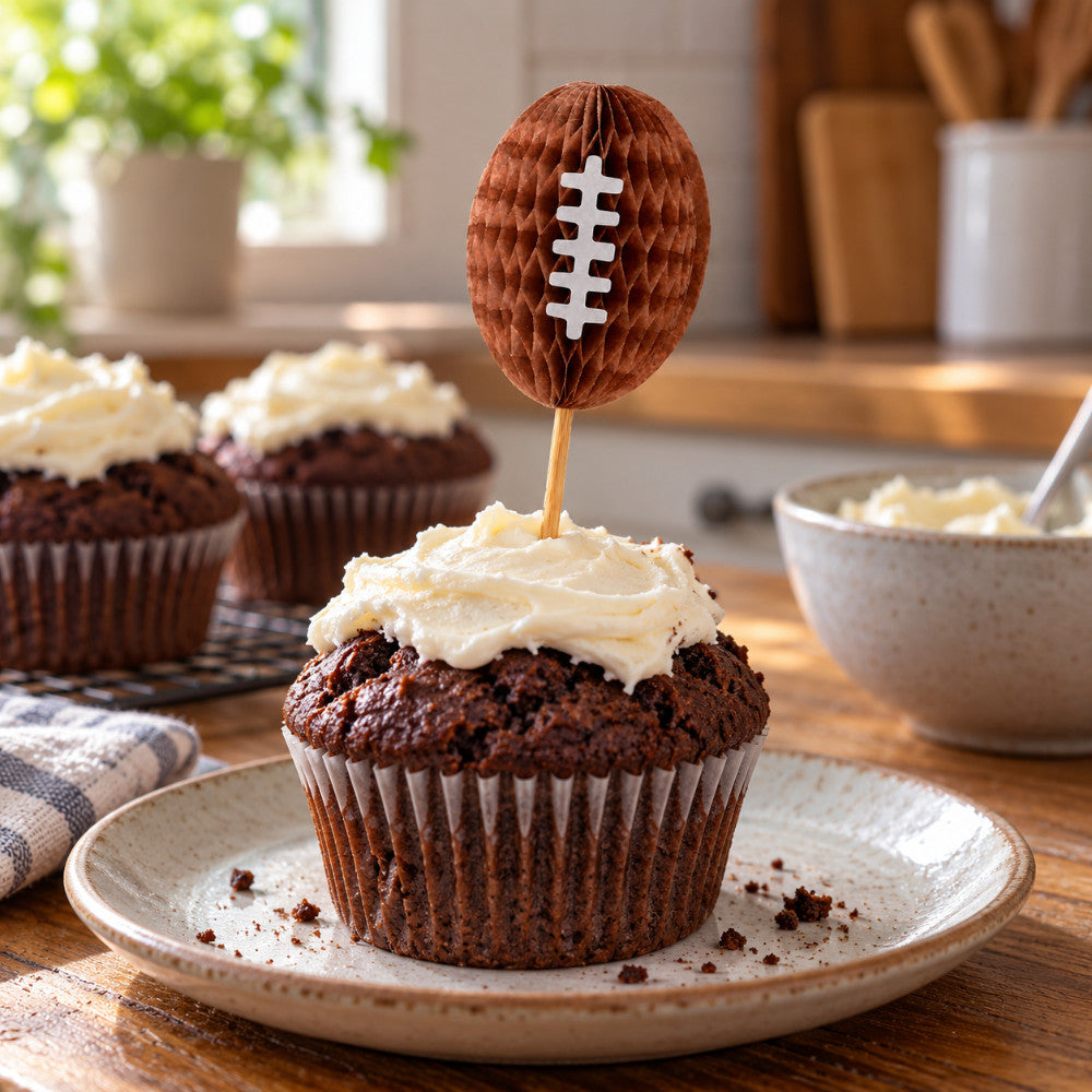 American Football Spieße Muffin Deko