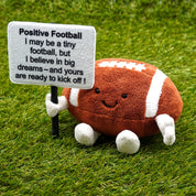 Postive American Football mit Schild