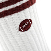 Weiße Football Crew Socken Stick Ball