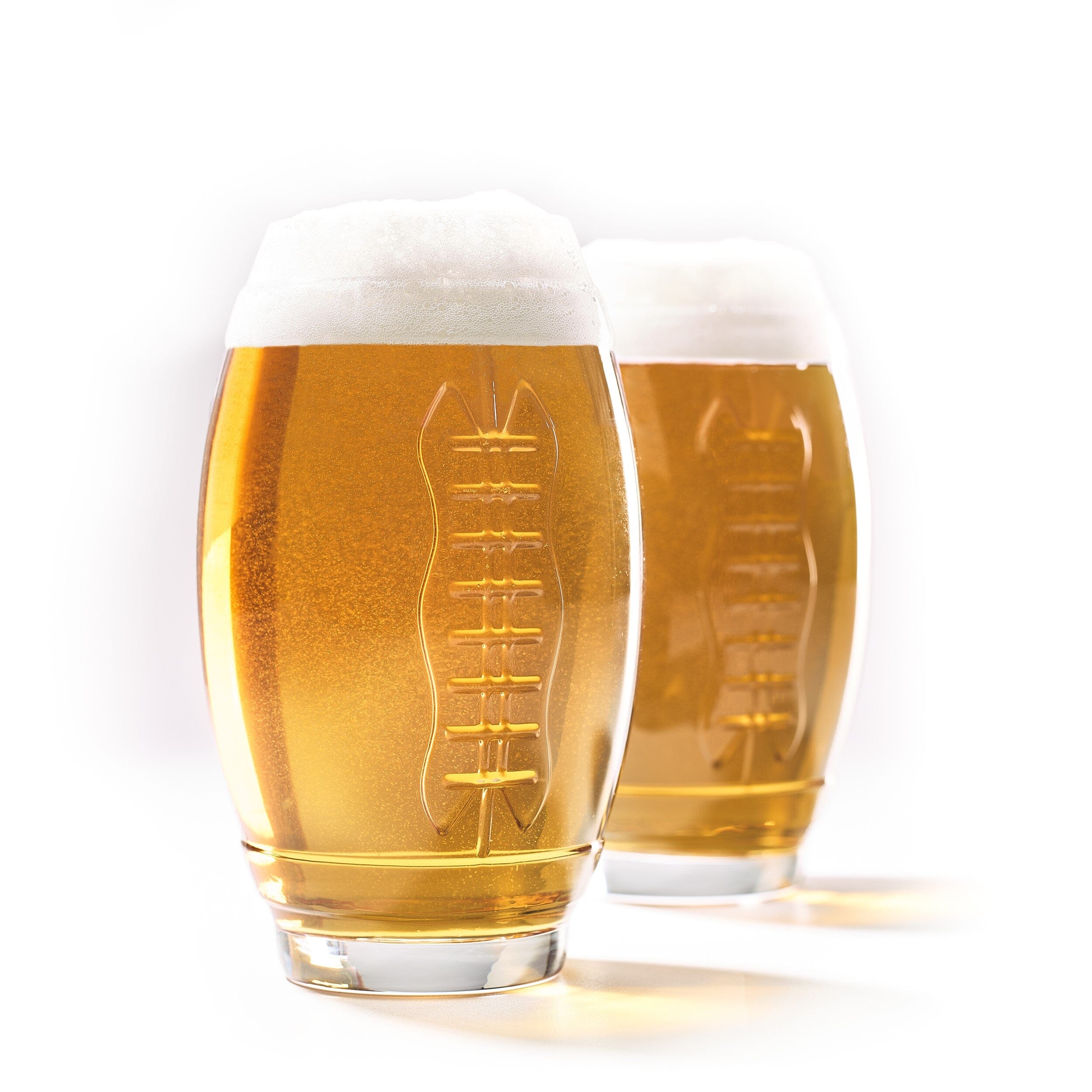 40YARDS American Football Bierglas (2er Set) mit erhabener Naht