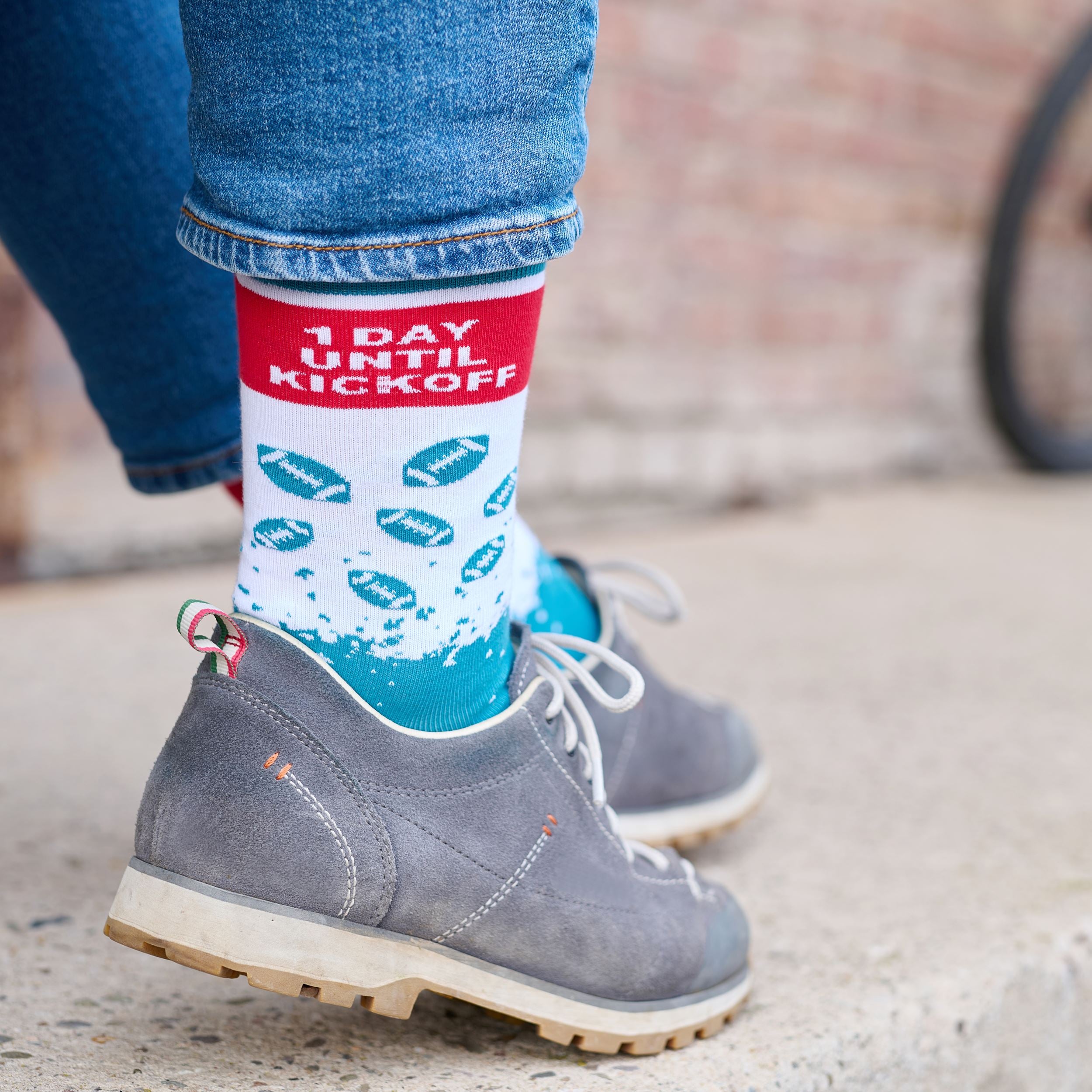American Football Socken - 1 Day Until Kickoff