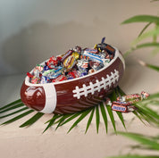 American Football Schüssel mit Süßigkeiten