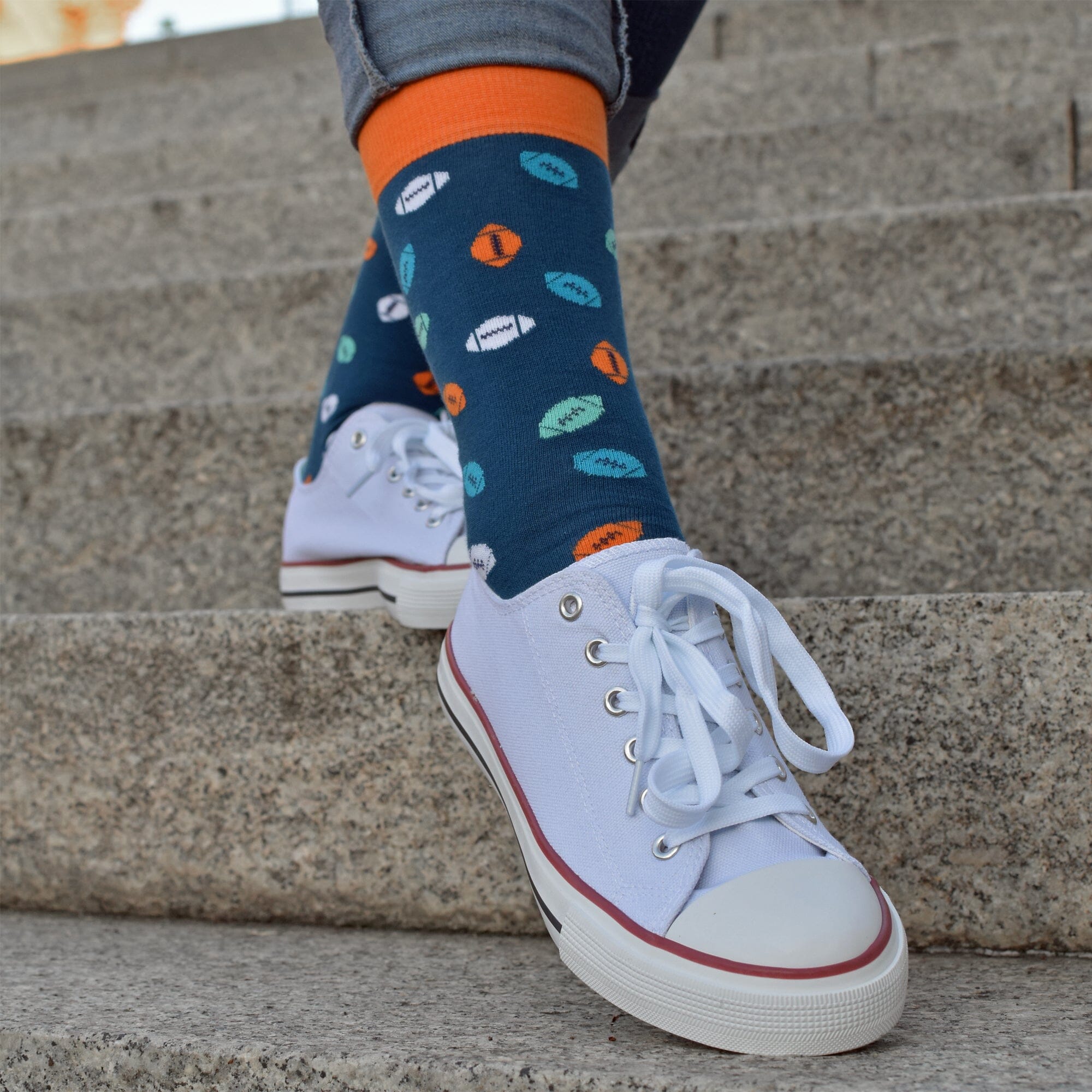 Bunte Football Socken für Fans aller Teams