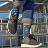 American Football Socken in blau & orange