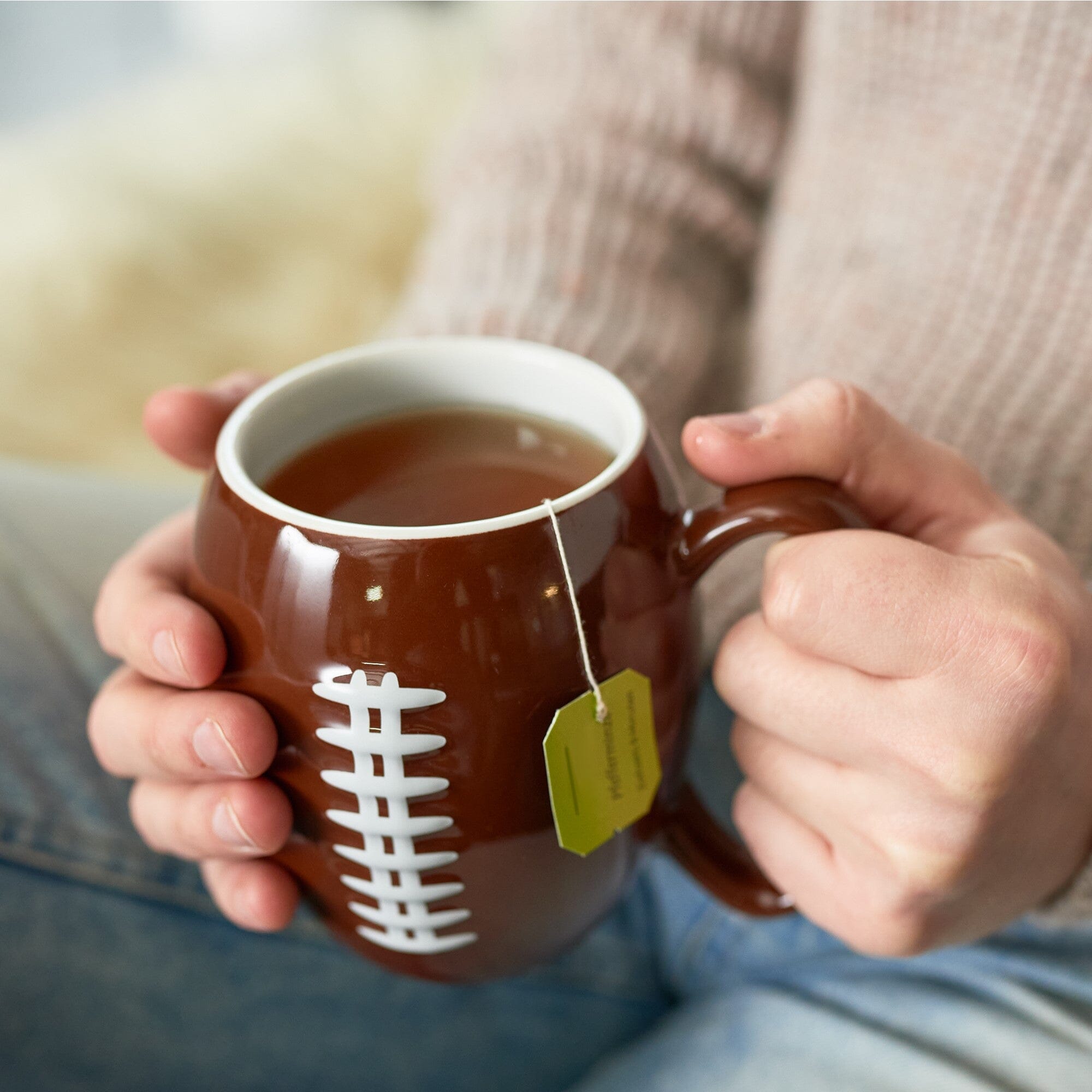 American Football Tasse mit Tee