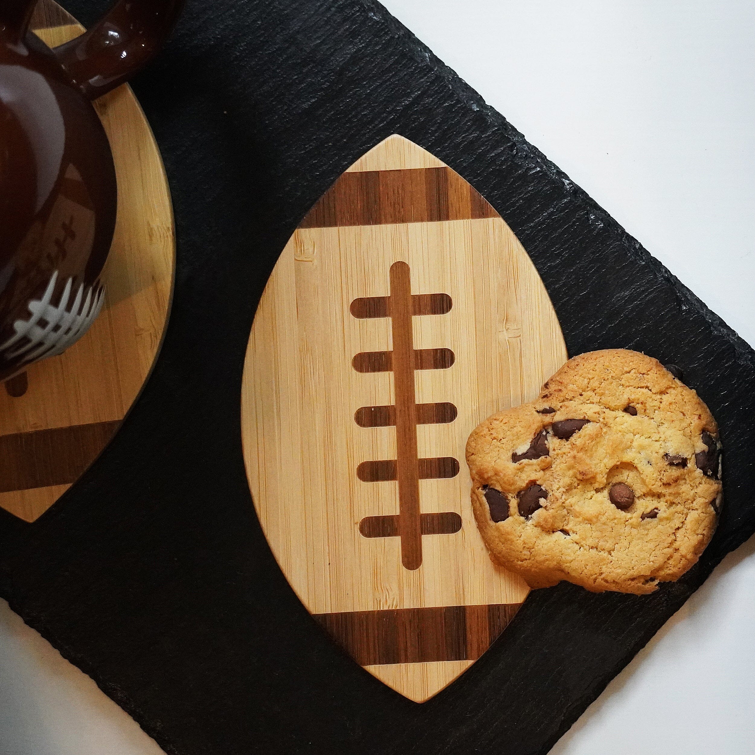 American Football Untersetzer mit Keks